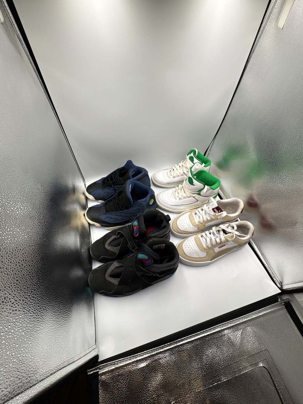 Nike Air Jordan & Puma Men’s Sneaker Lot 4 Pairs Mixed Shoes Bundle